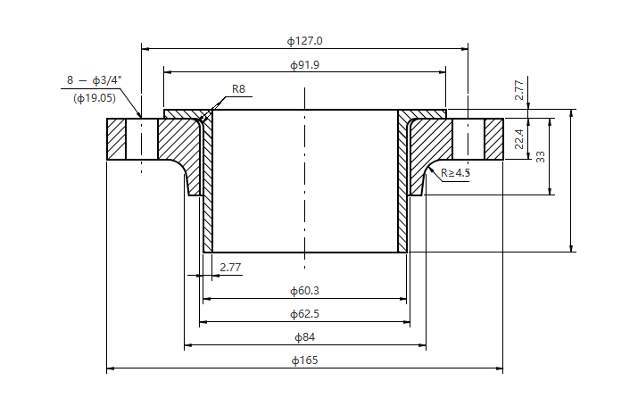 ASME B16.5 Lớp 300 2NPS RF SCH10S LJ